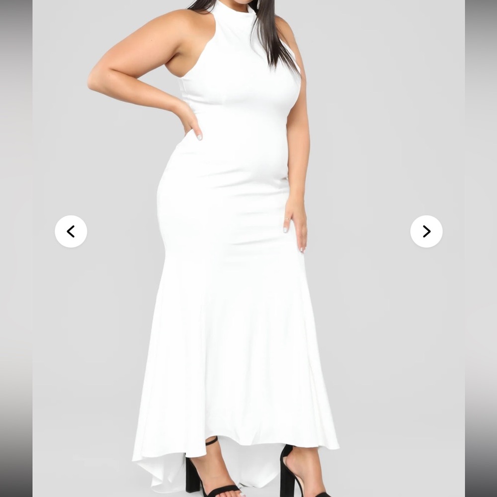 Fashion Nova Royal Debut Maxi Dress – Off White – Size 1X